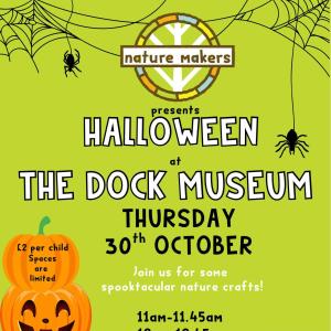 Halloween at the dock museum poster