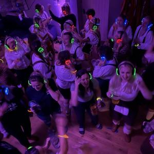 People enjoying a silent disco event